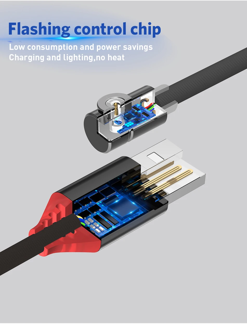 USLION 90 градусов светодиодный магнитный кабель usb c Micro usb type C для iPhone Xs Max, кабель для быстрой зарядки, светильник, магнитное зарядное устройство, светильник-вспышка