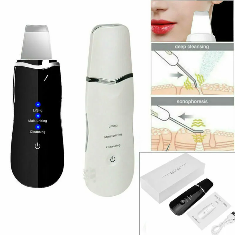 Ультразвуковой кожи скруббер Профессиональный глубокое очищение устройства