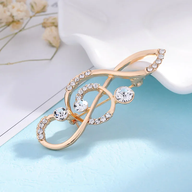 Блестящая Хрустальная музыкальная брошь-ножка для женщин очаровательные