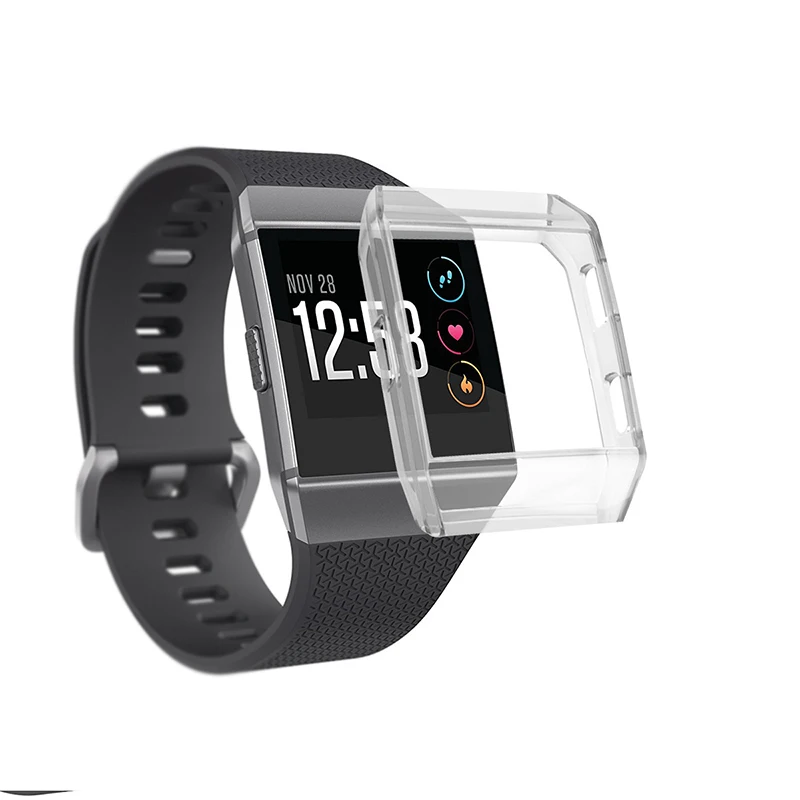 Colorful Silicone Frame Skin Cover Case Protective Guard Shell For Fitbit Ionic Smart Watch Band Screen Protector | Наручные часы