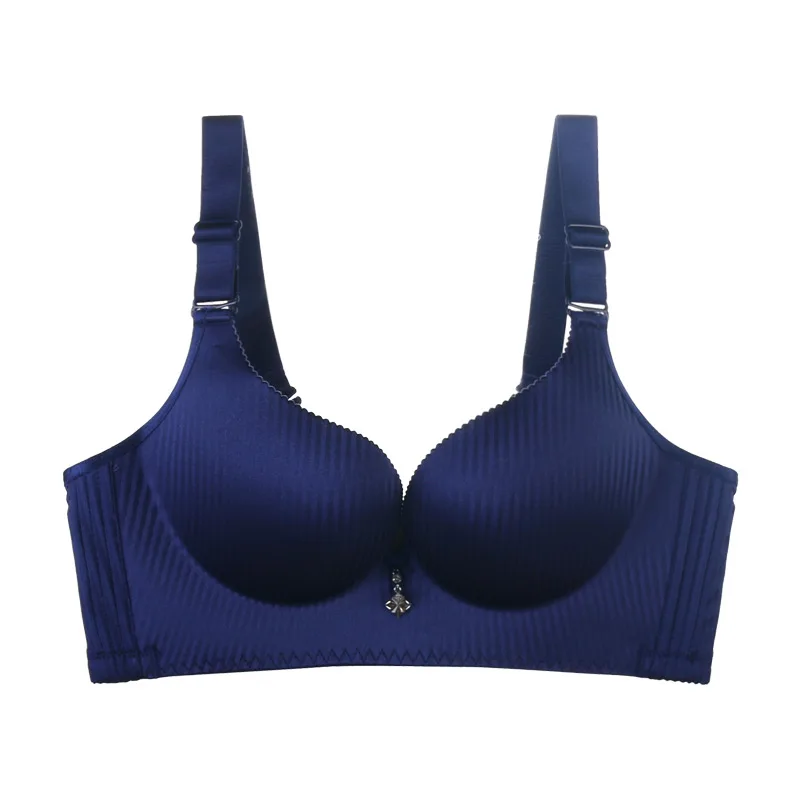 Navy blue Meizimei hotseamless супер пуш-ап bh бюстгальтеры для женщин сексуальное нижнее белье размера плюс Дамский беспроводной бюстгальтер для девушек нижнее белье без косточек - Цвет: Navy blue