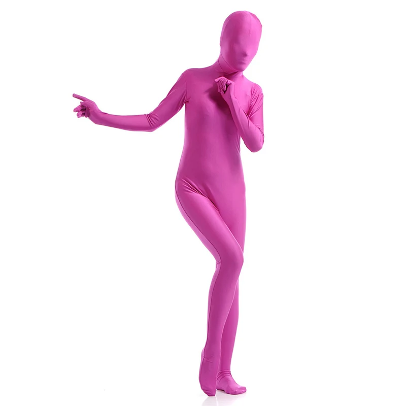 Ainclu темно-розовый спандекс Zentai костюм для женщин Женский Летний комбинезон