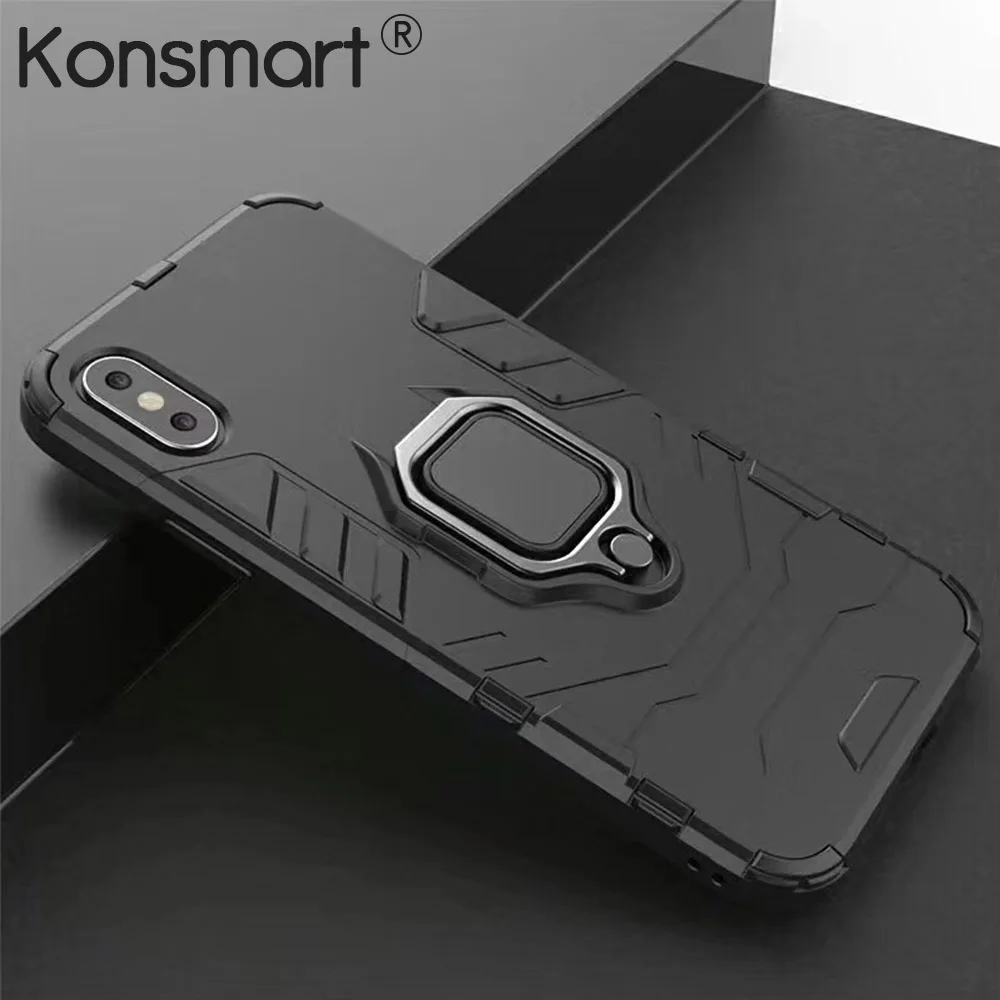 

KONSMART New Model Protective Case For iphone X 7 8 6 6S Plus 5S 5 SE Back Cover Shockproof Magnetic Stand iphoneX Phone Cases