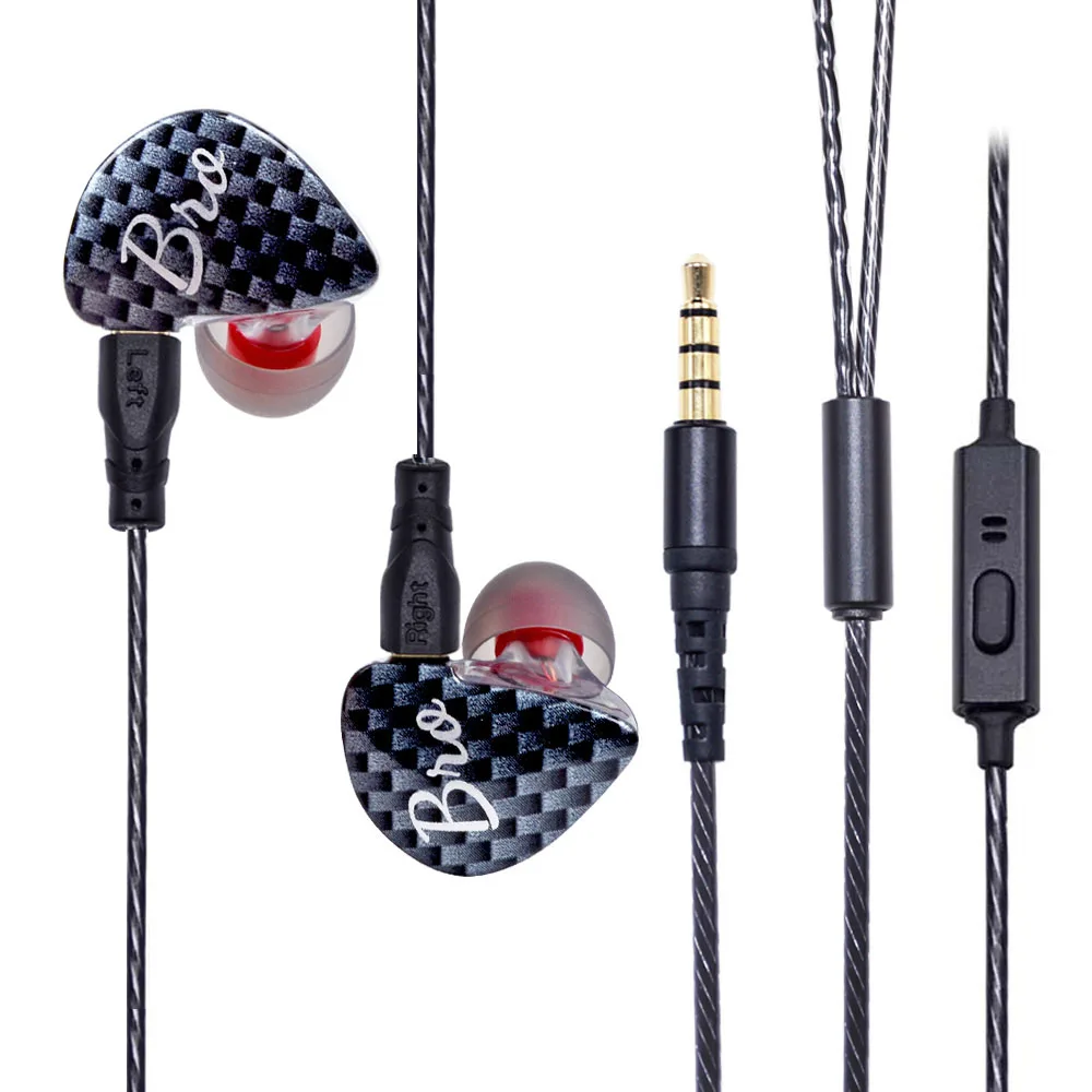 Transparent with mic NICEHCK Bro наушники-вкладыши 1BA+ 1DD гибридные наушники HIFI DJ спортивные наушники для бега гарнитура вкладыши съемный отсоединяющийся кабель MMCX - Цвет: Transparent with mic