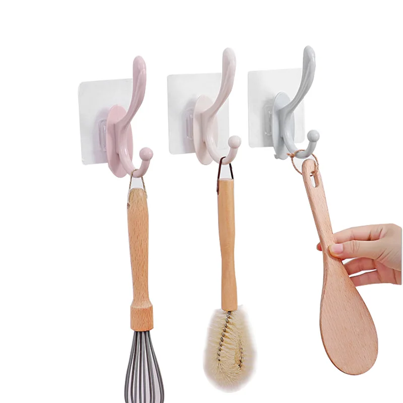 4 шт./лот прозрачные настенные крючки прочная присоска вешалка для дома кухни