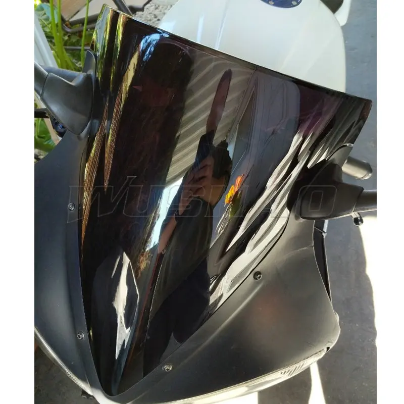 Мотоцикл Double Bubble лобового стекла ветрового Для 2003 2004 2005 Yamaha YZF R6 R6S 2006 2007 2008 2009 YZF-R6 600 S Иридиум