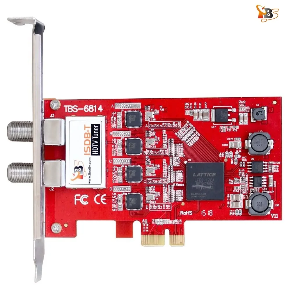 TBS6814 ISDB T Quad тюнер PCIe карта для телевизионных программ|card card|card programingcard tv |