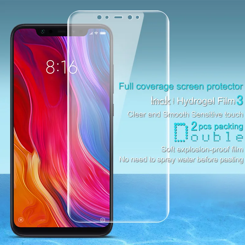 2 предмета в комплекте полный охват для Xiaomi mi 8 Экран протектор и защита задней