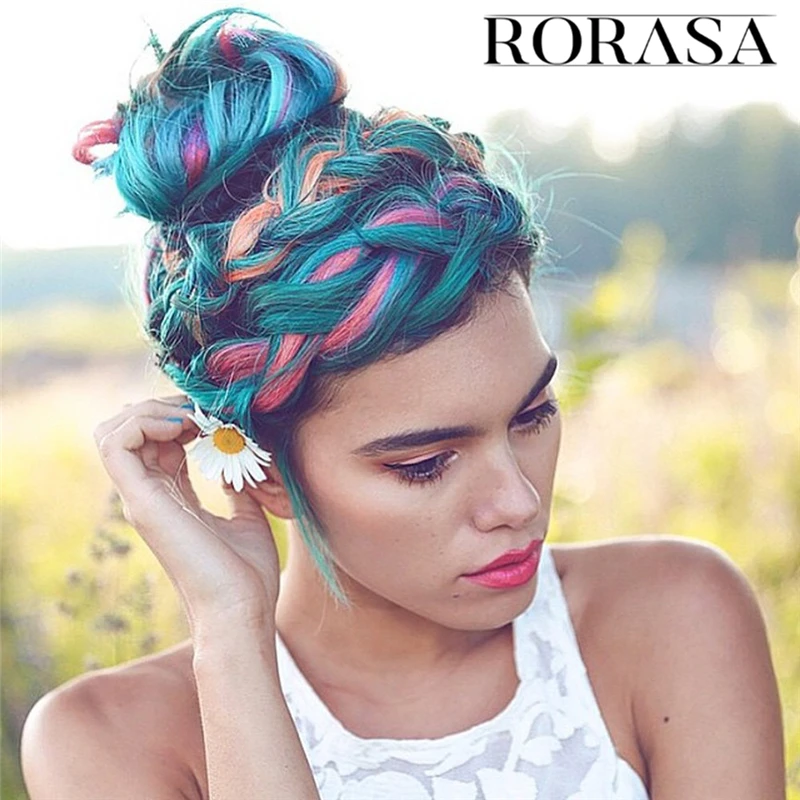 Цветной восковой крем для волос пастельные прически временная краска гелевая