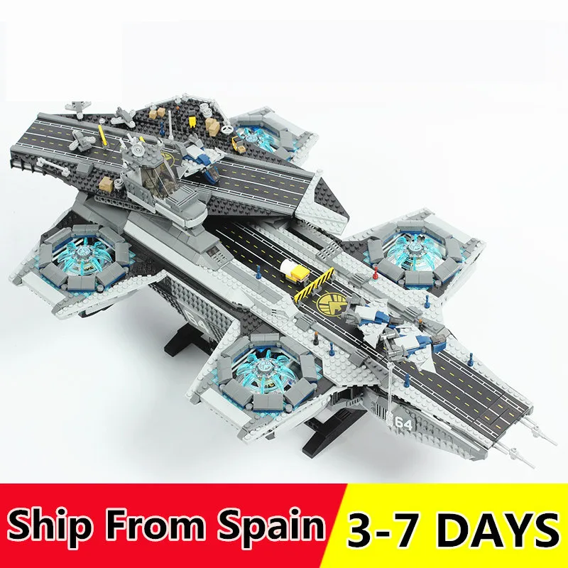 Супер Герои серии щит Helicarrier строительные блоки 2996 шт совместимы с 76042 07043 игрушки Кирпичи