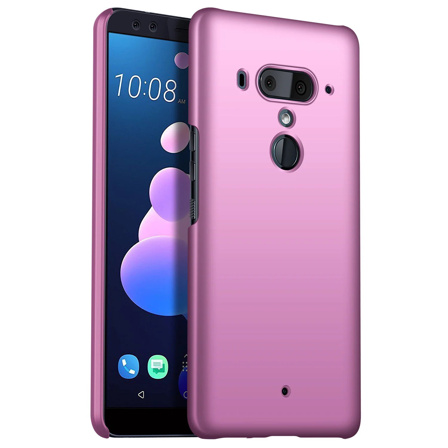 purple Для htc U12 Plus чехол высокого качества Жесткий ПК Тонкий Матовый кожаный защитный чехол на заднюю панель для htc u12plus u12+ Корпус Корпуса Телефона - Цвет: purple