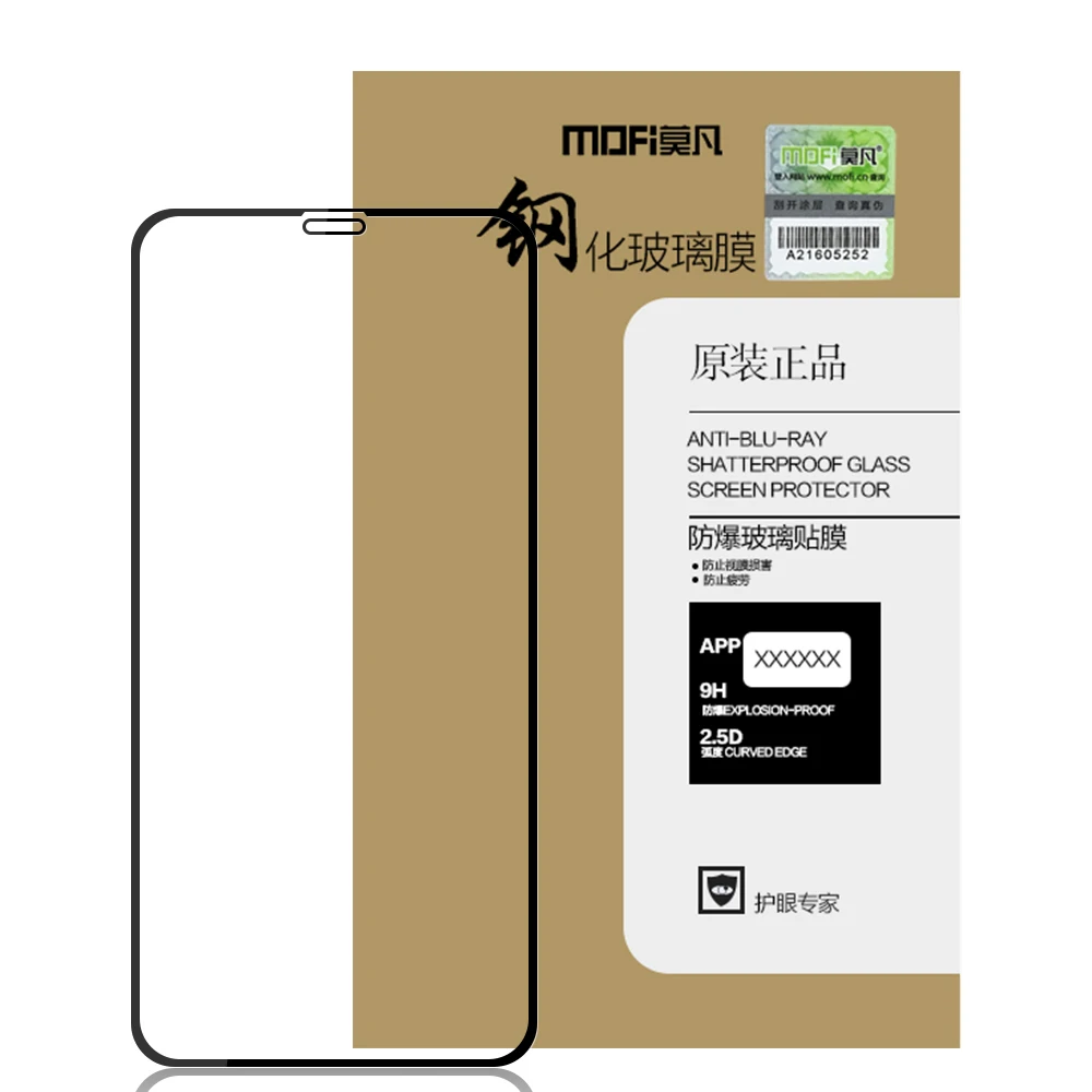 MOFi for iPhone XR Glass Tempered 2.5D Full Cover Film 6.1 Screen Protector Protective | Мобильные телефоны и аксессуары
