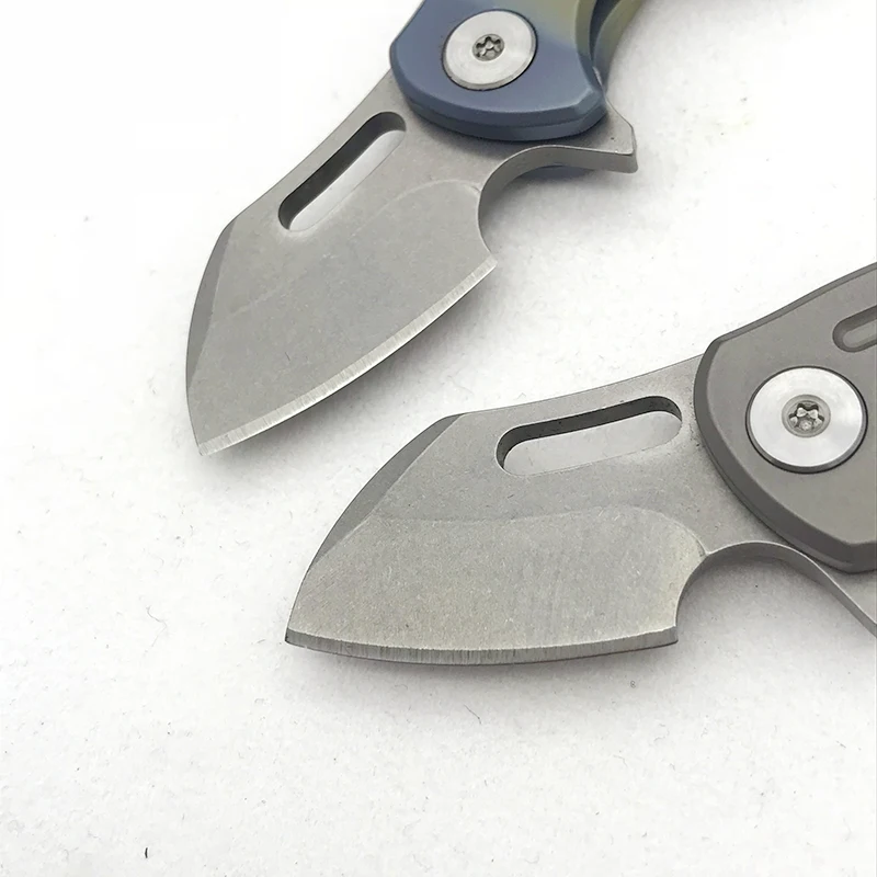 Curve паук спасения EDC инструмент Малый складной нож выживания Titanium красочные мини