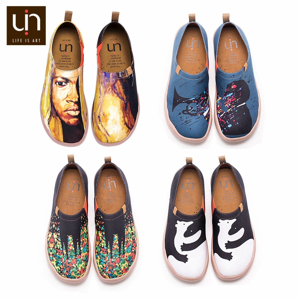 UIN/дизайнерская парусиновая повседневная обувь на плоской подошве для мужчин