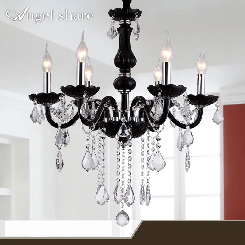 Современная черная люстра освещение для кухни столовой отеля с лампой оттенки