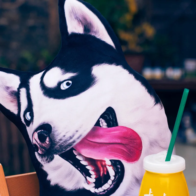 Горячая Распродажа мягкая игрушка животное Хаски нечетная собака нога Подушка