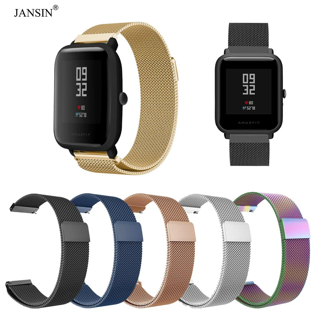 20 мм Huami Amazfit Bip Bit Pace Youth Watch Смарт часы ремешок Миланская петля магнитный для Galaxy 42