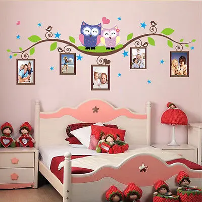 Совы Фоторамки Дерево Наклейка на стену виниловая наклейка роспись домашнее