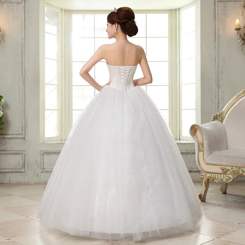 Женское свадебное платье до пола белое с блестками в Корейском стиле 2016 | Свадьбы