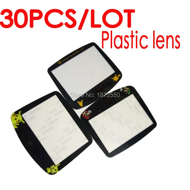 30PCS /LOT Plastic Material Lens Fit For GameboyAdvance Cartoon Game Console Screen Protector Cover Pannel Color Advance Pocket |