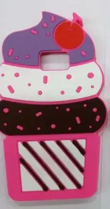 Мягкие Конфеты Цвет 3D Вишневый Мороженое Мягкий Силиконовый Чехол Для Samsung galaxy s 3