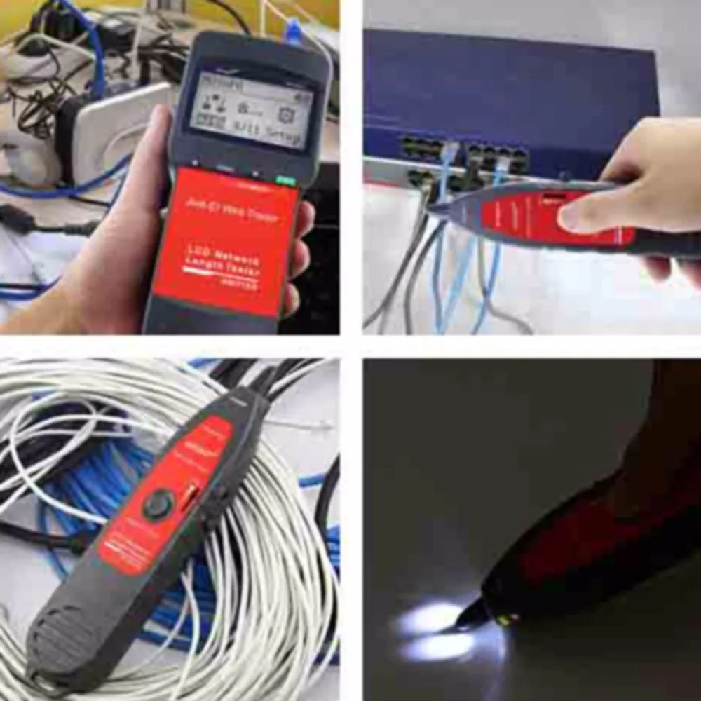 Noyafa NF-8200 LAN RJ45 Тестер кабеля Ethernet сетевой провод трекер длина кабеля тестер с подсветкой ЖК-дисплей