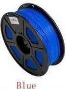 Blue PLA 1 цена, 17 цветов, ручка для 3D печати, ABS/PLA 1,75 мм, пластиковый резиновый материал для печати, нить для 3d принтера - Цвет: Blue PLA