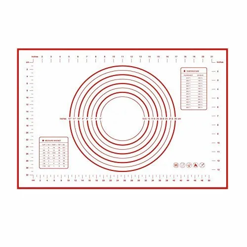 red 26x29cm Антипригарный силиконовый коврик для выпечки лист для замеса раскатки теста коврик для выпечки формы для выпечки вкладыши колодки Инструменты для приготовления пищи 60*40 см/26*29 см - Цвет: red 26x29cm