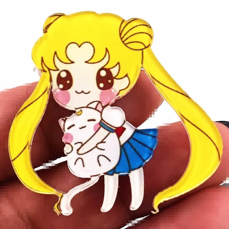 1 шт. Новое поступление значок Сейлор Мун для детской одежды аксессуары акриловые