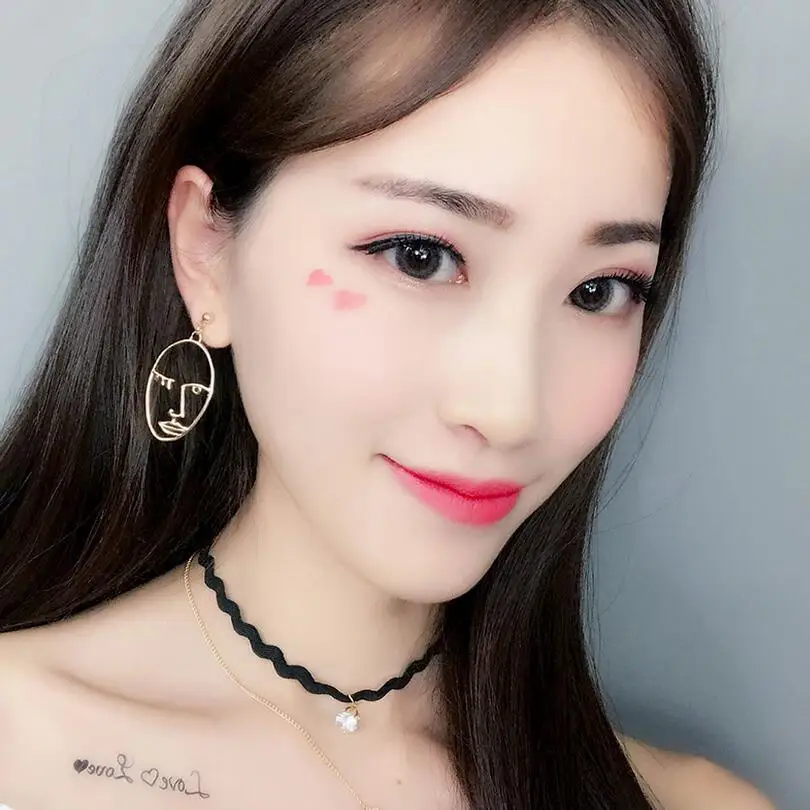 Женские ажурные серьги Boucles D'oreilles абстрактные стильные подвески в виде