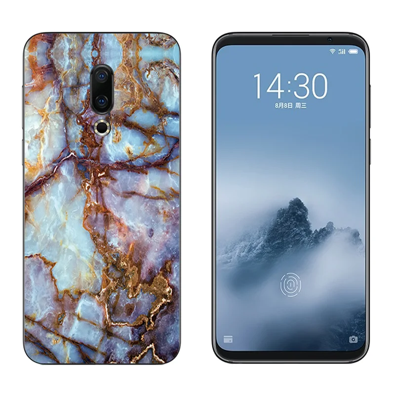 Чехол для Meizu 16th M882Q черный матовый чехол задней панели 6 0 дюйма 16 Тонкий телефона