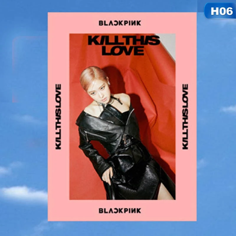 H06 1 шт. Kpop Blackpink Kill This Love Photo Stikcy Card Дженни Лиза HD фотостудия наклейка альбом кристальная карта наклейка - Цвет: H06