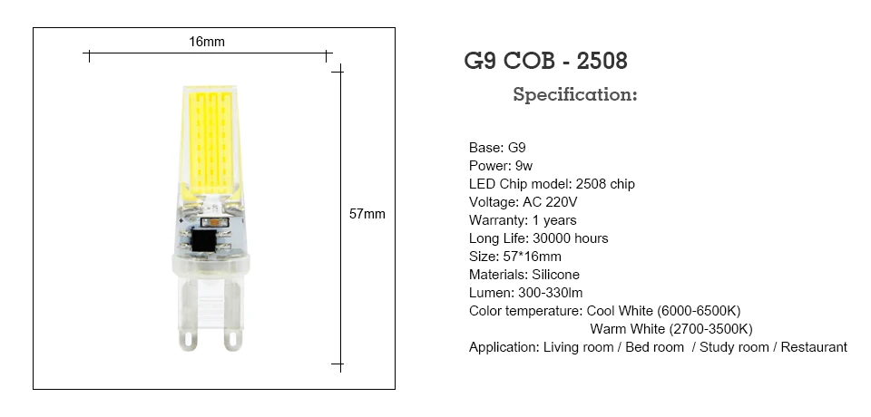 KARWEN 20 шт. светодиодный лампочка G4 G9 E14 220 В 6 Вт Bombillas G4 G9 светодиодный лампочка AC DC 12 В COB лампада светильник замена галогенная люстра