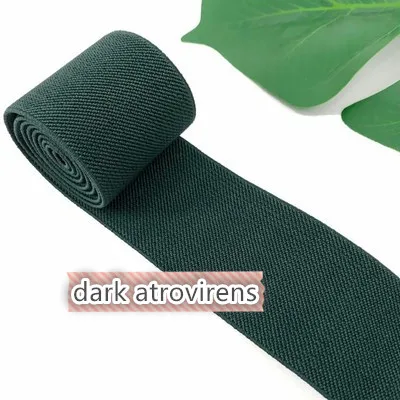 dark atrovirens 5 см двухсторонняя утолщенная прочная юбка для брюк пояс цветная эластичная лента саржевая эластичная лента латексная эластичная лента резиновая лента - Цвет: dark atrovirens