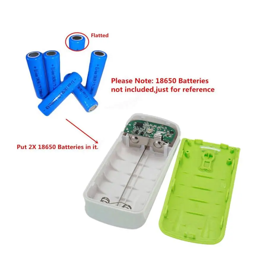 HIPERDEAL DIY 2*18650 аккумулятор зарядное устройство коробка для iPhone смартфон