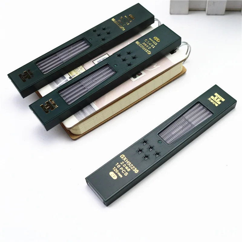 

10pcs/box 2.0mm mechanical pencil refills 120mm Lengthen Pencil lead 2B refills