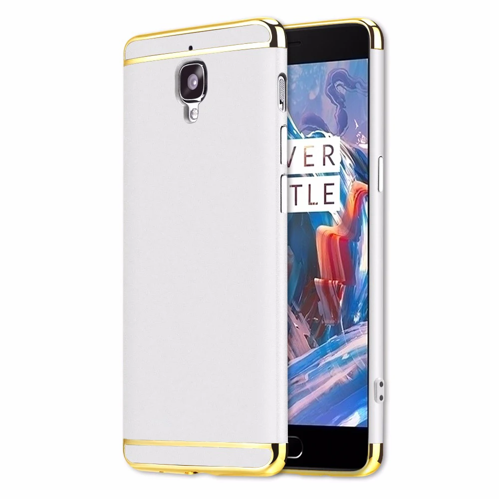 GKK гальванический щит серии для OnePlus 3t 3 чехол A3000 WIith мягкая пленка три жестких один плюс 3 OnePlus3 T чехол для телефона s