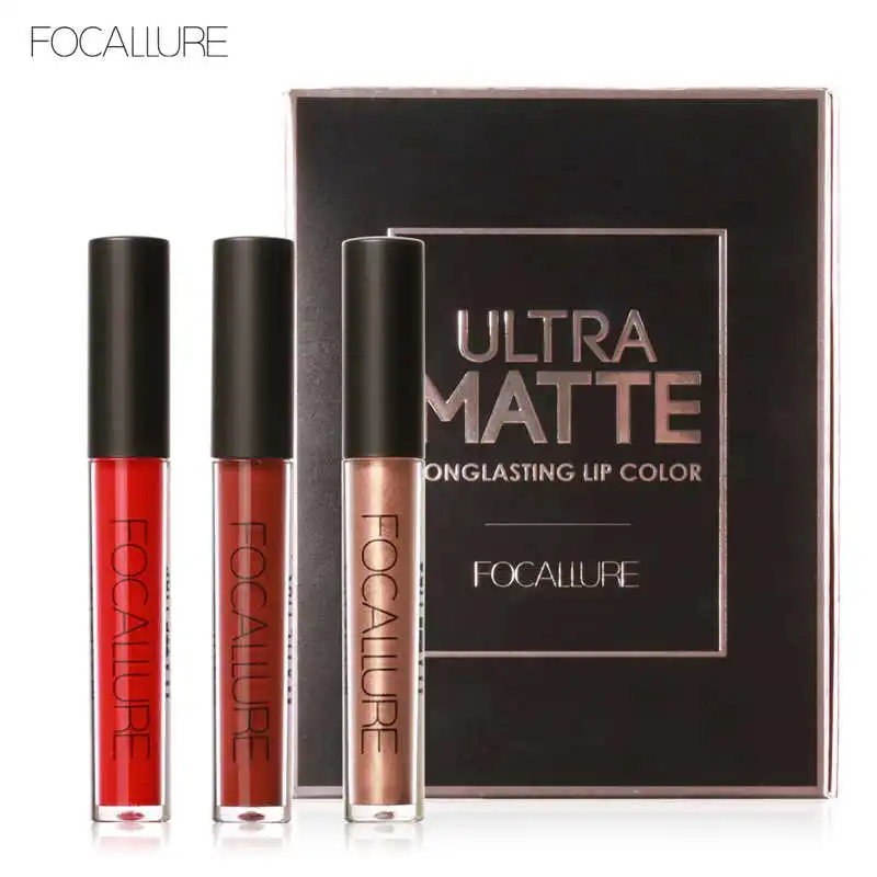 FOCALURE 3 сексуальных цвета матовый блеск Губная помада краска для губ матовая