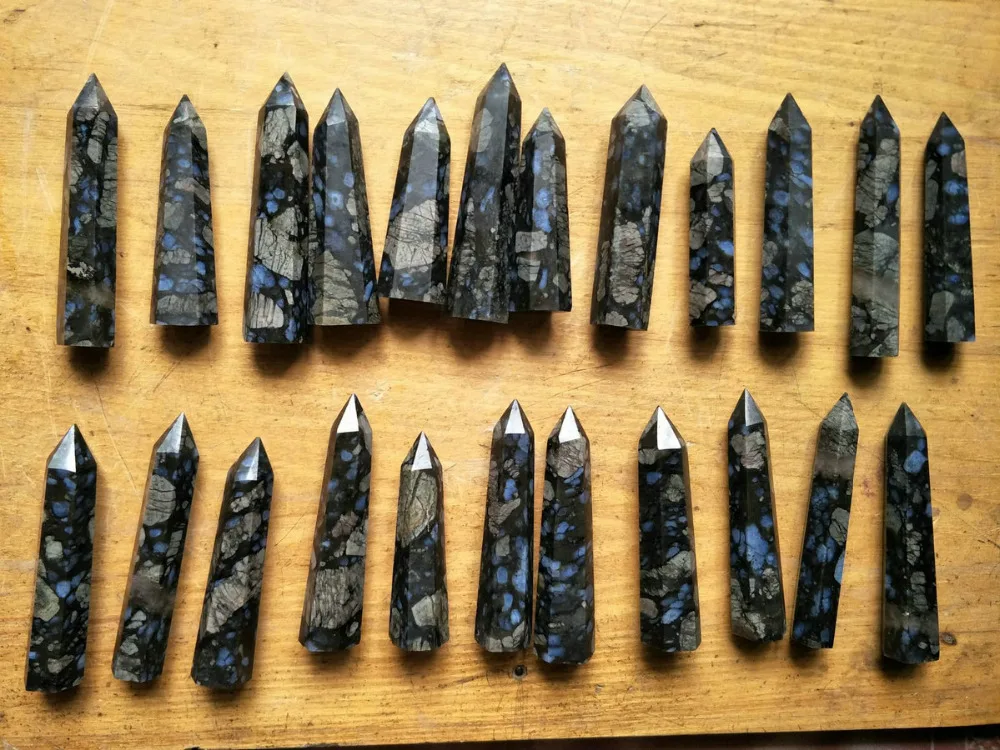 1 кг 2.2LB 20 шт натуральный синий опал Опалит кристалл яшма точки башня облик