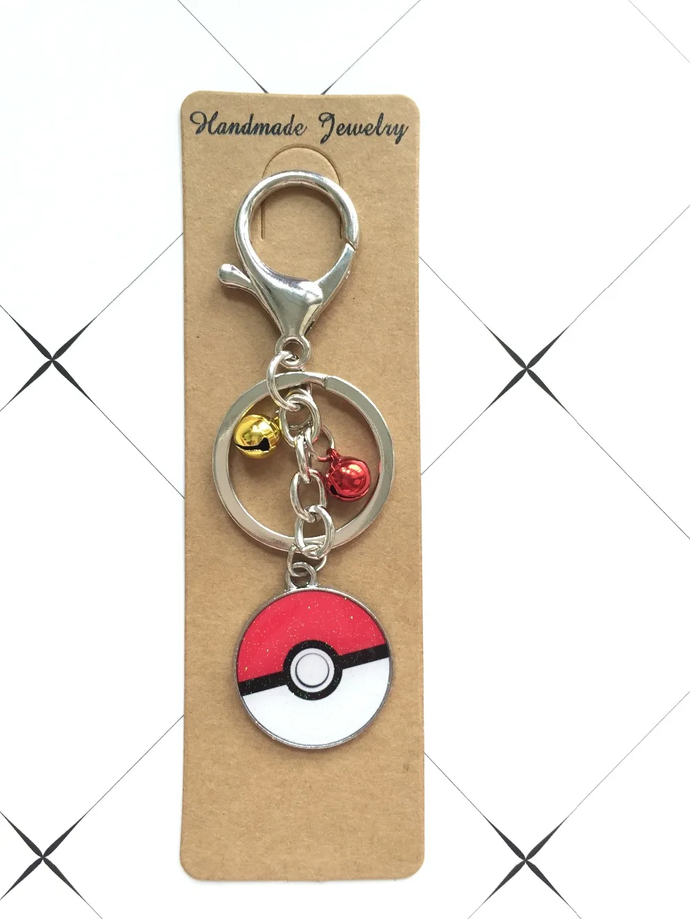 New cartoon anime game red circular Key Chains Pendant Keyring color Bell Best Gift Random Color party gifts | Украшения и