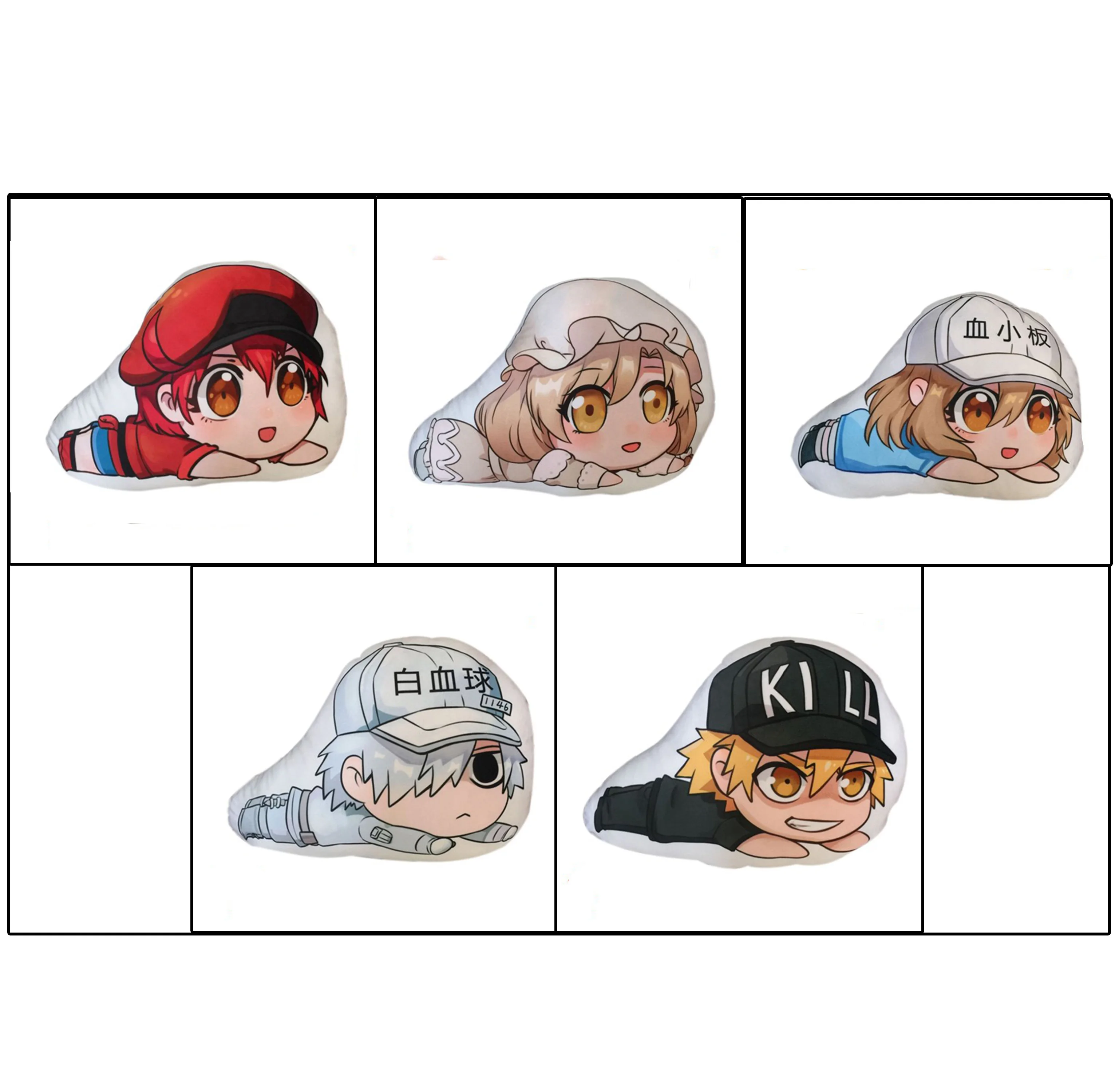 OHCOMICS 45 см аниме Hataraku Saibou клетки на работе! Erythrocytes тарелка персиковый кожура