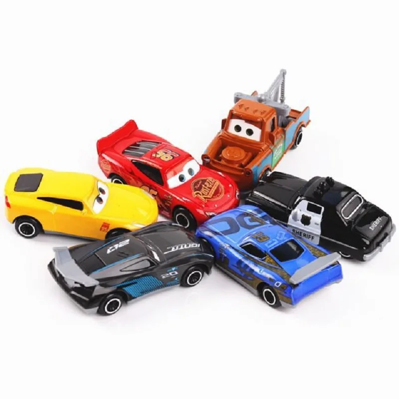 7 шт./компл. disney Pixar машина 3 Lightning McQueen Джексон Storm Материал Мак дядя грузовик 1:55 литья металла модель автомобиля