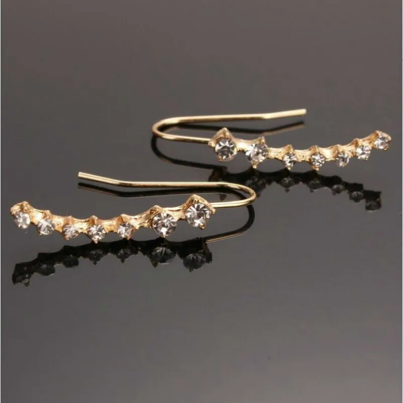 C Leaf Ear Clip Gold Earrings For Women Pendientes Mujer Jewellery Earings Fashion Jewelry Orecchini Oorbellen Voor Vrouwen - Окраска металла: C