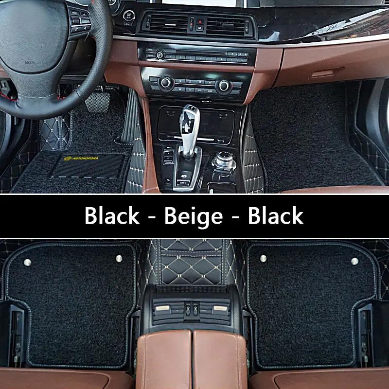 Автомобильные 3D коврики для Subaru Outback авто аксессуары для интерьера 3D Кожа, автомобильный коврик водонепроницаемый коврик защита - Название цвета: BLACK-BEIGE-GRAY