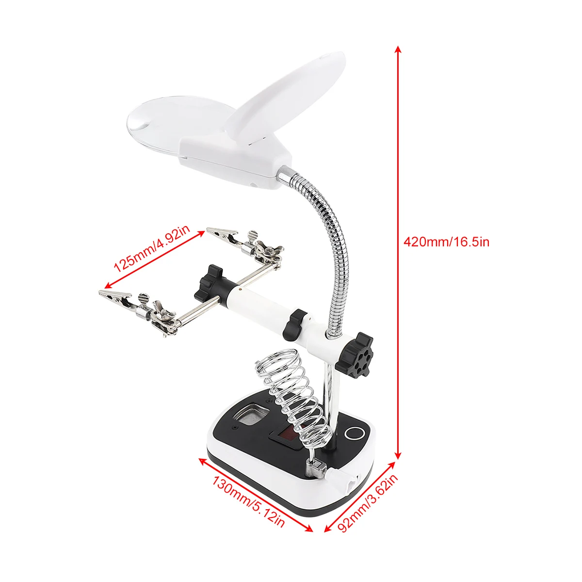10X настольная многофункциональная Регулируемая вращающаяся сварочная Лупа с 5