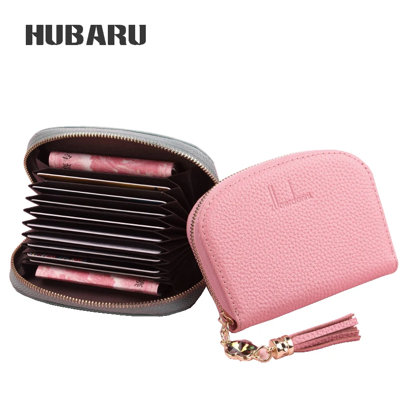 HUBARU/модный простой дизайн женский короткий Мини клатч кошелек из натуральной
