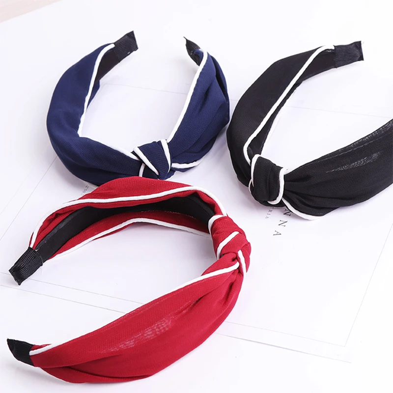 Обруч для волос с широкими краями в стиле ретро модные аксессуары белой боковой