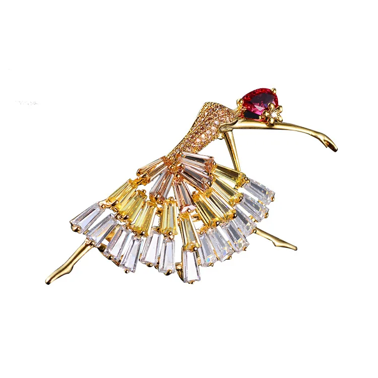 

Luxury Noble New Women Dancing Brooch Corsage Fashion Jewelry High Quality Jewelry For Women Dress Accessories