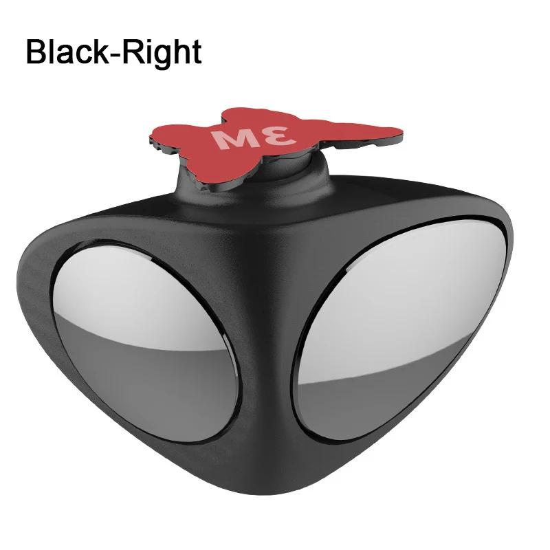 Black-Right Регулируемое выпуклое зеркало заднего вида с поворотом на 360 градусов, Автомобильное Зеркало для слепого пятна, широкоугольное зеркало, переднее колесо, автомобильное вспомогательное зеркало - Цвет: Black-Right