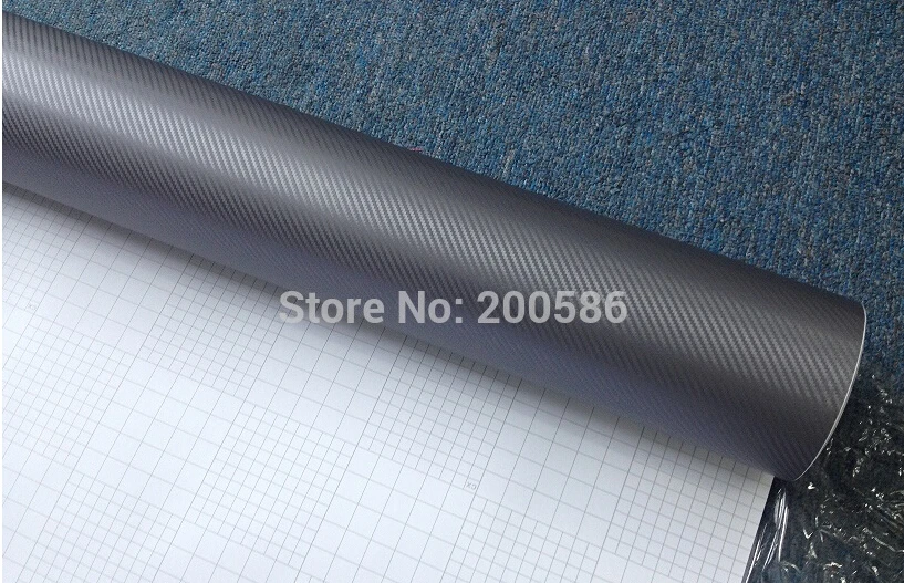 Серебристо-серое 3D углеродное волокно винил без воздушных пузырей